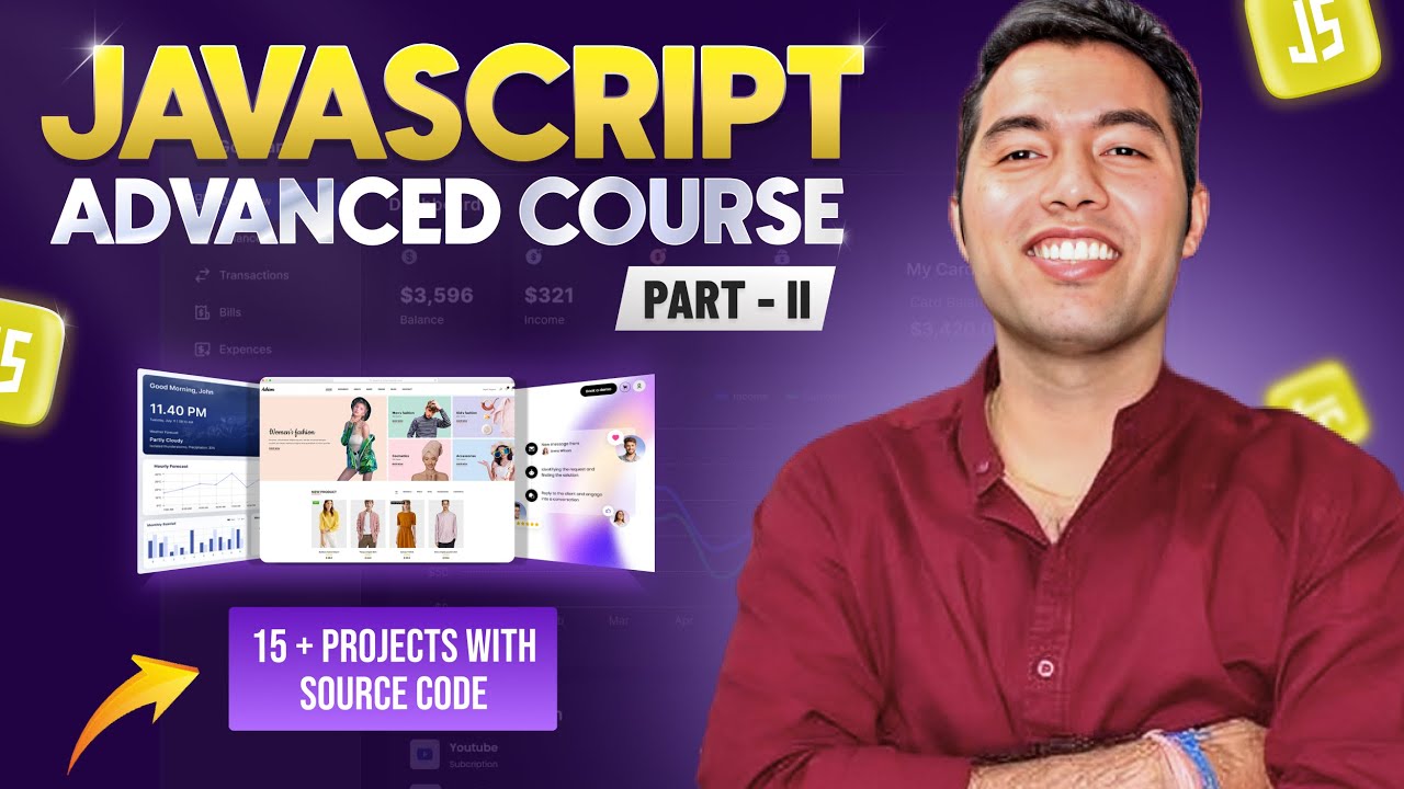 π₯ Master JavaScript with 15+ Projects & Free Notes β Complete Advanced Course in Hindi