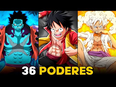 TODOS OS PODERES DO LUFFY EM ONE PIECE | 36 PODERES