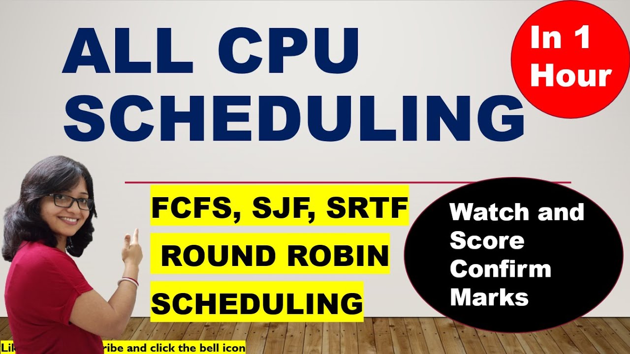 Comprehensive CPU Scheduling Algorithms in 1 Hour: FCFS, SJF, SRTF, Round Robin