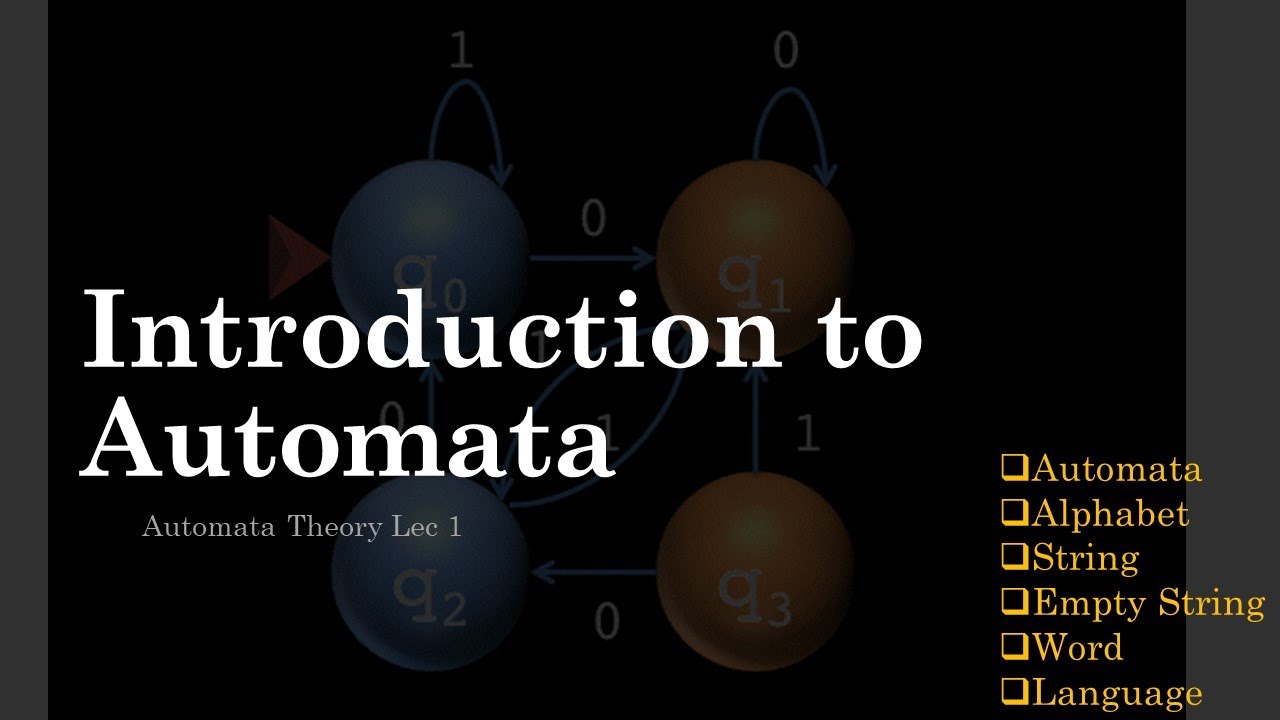Introduction to the Theory of Automata: Fundamental Terminologies