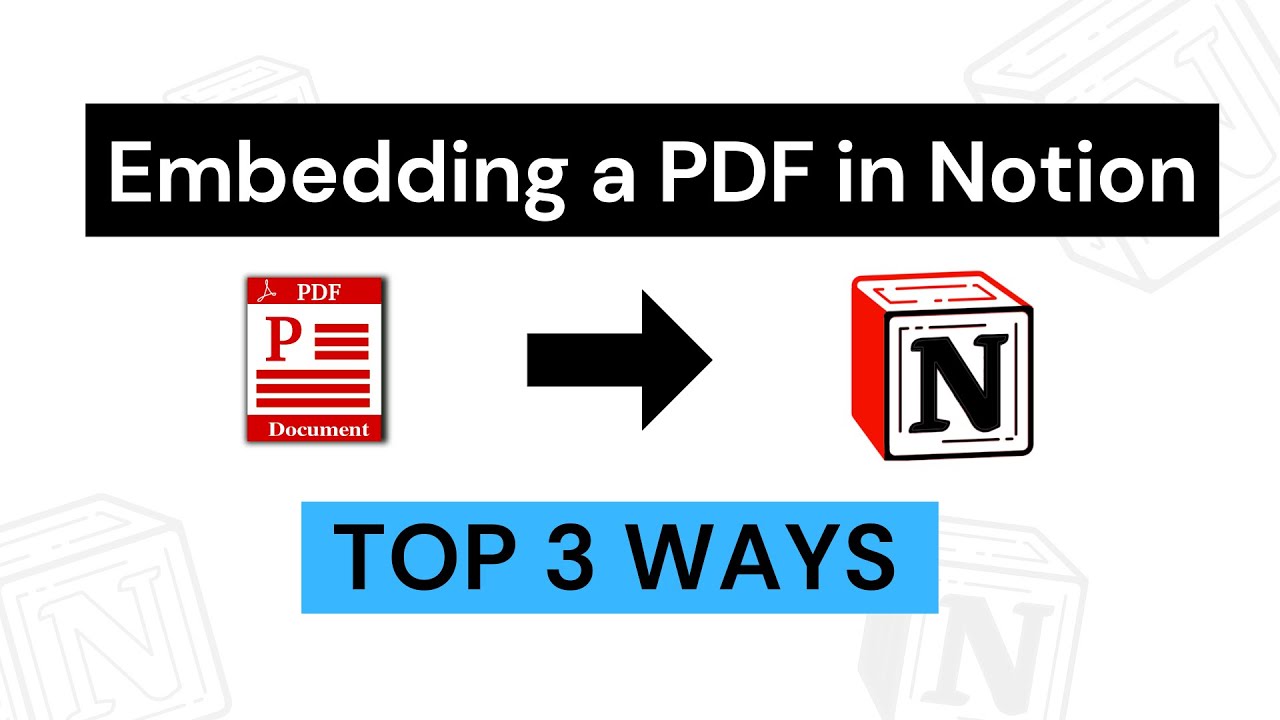 Embed PDFs in Notion: Top 3 Methods 📁