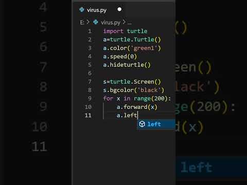 Create a Fun 'Virus' Effect with Python Turtle ๐ข | Python Shorts Tutorial