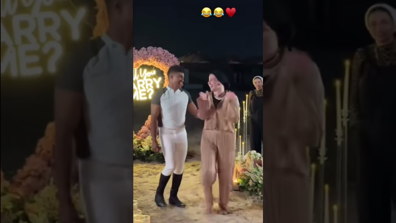 رد فعل سلمى عبد العظيم على مفاجأة خطيبها 🎉