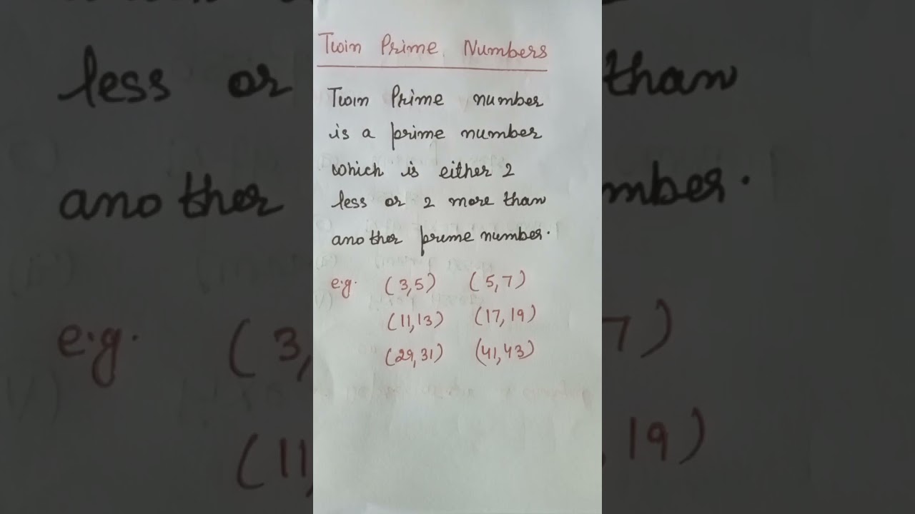 What Are Twin Prime Numbers? | Quick Guide to Prime Pairs 🔢