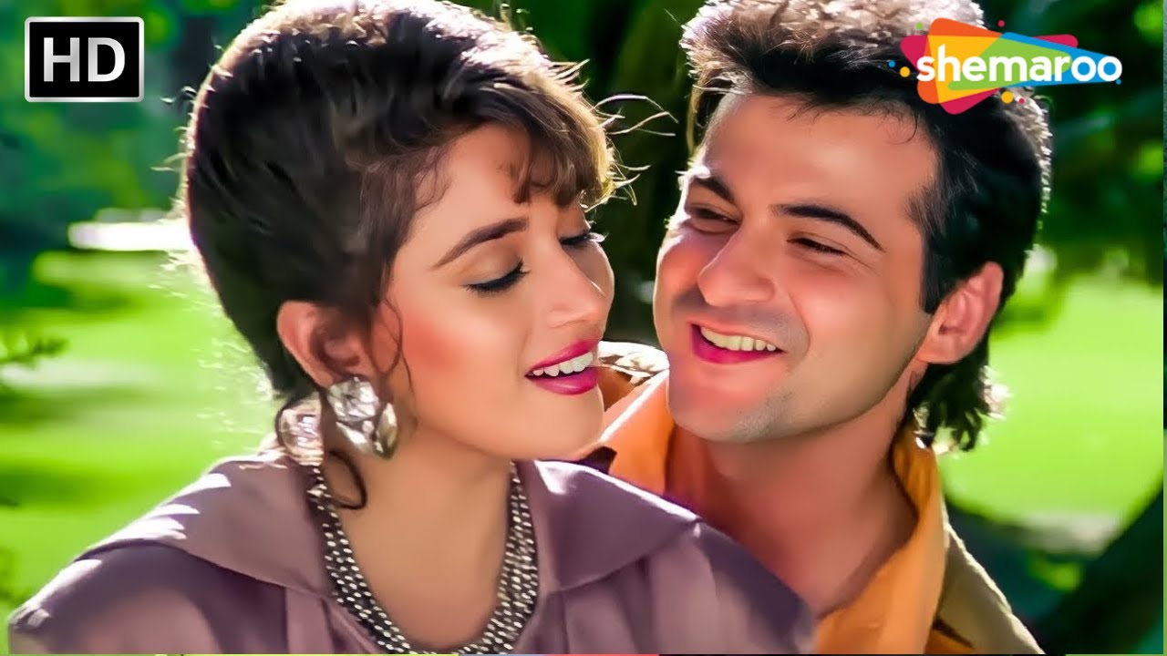 देखें Madhuri Dixit और Sanjay Kapoor की खूबसूरत फिल्मी गाना 'Jhuki Jhuki Nazar Teri' 🎶 | Raja (1995)