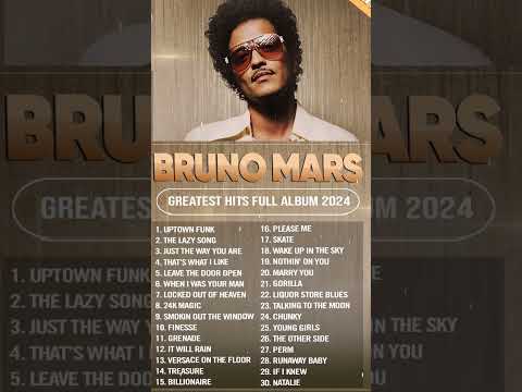Bruno Mars Songs 2024 ~ Greatest Hits Full Album 2024 ~ Top 30 Best Playlist Of All Time (Lyrics)