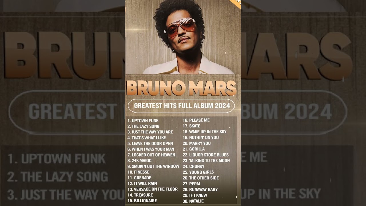 Bruno Mars 2024 Greatest Hits ๐ถ