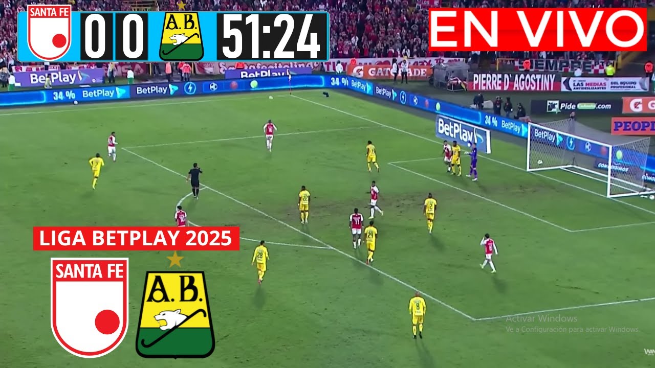 Santa Fe vs Bucaramanga en Vivo Hoy 🔴 Liga Betplay 2025