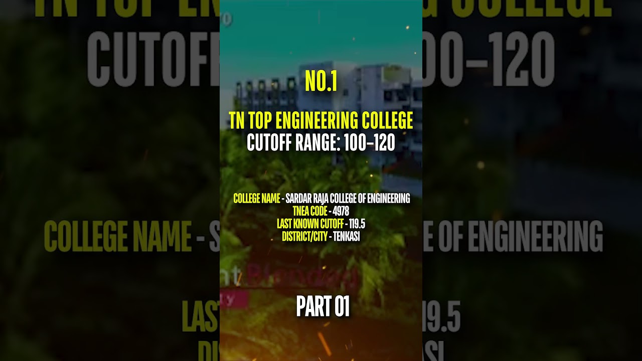 TNEA Cutoff 100-120: Top Engineering Colleges 2025
