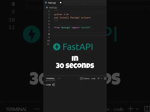 FastAPI in 30 seconds #python #programming #softwareengineer