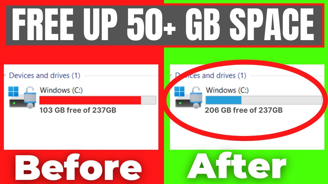 Free Up Disk Space on Windows PC 🧹