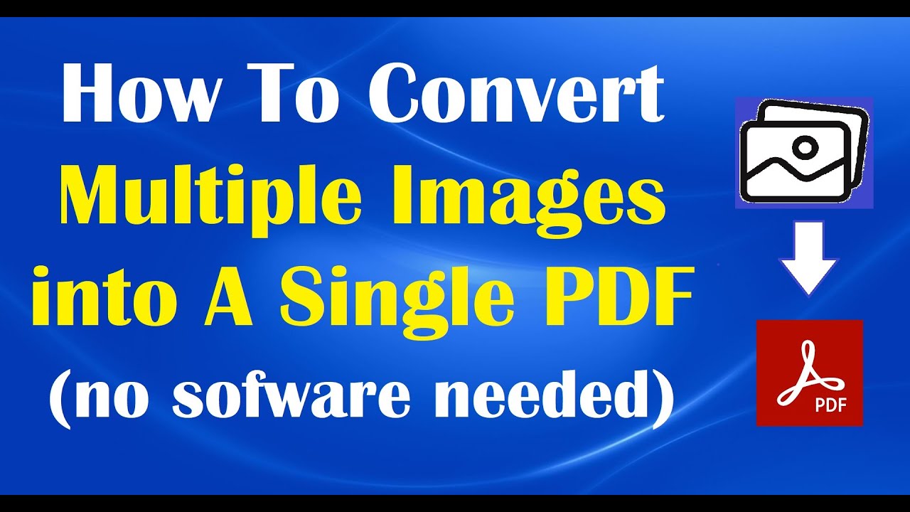 Guide to Merging Multiple Images into One PDF