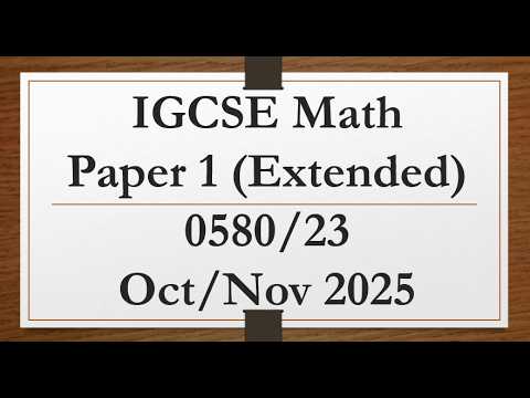 IGCSE Math Paper 2 (Extended) 0580/23 Solutions 📘