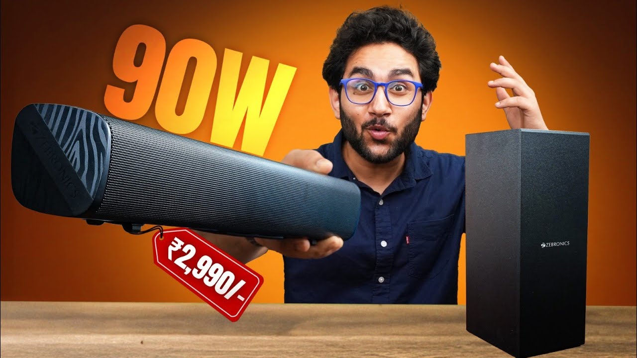 90W Soundbar & Subwoofer Under Rs.3000/- ONLY | Zebronics Juke BAR 200A