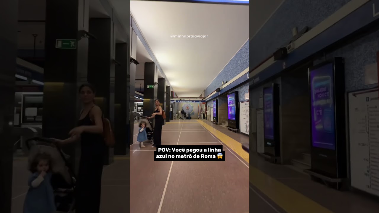 Metrô em Roma que para em frente ao Coliseu 😍♥️