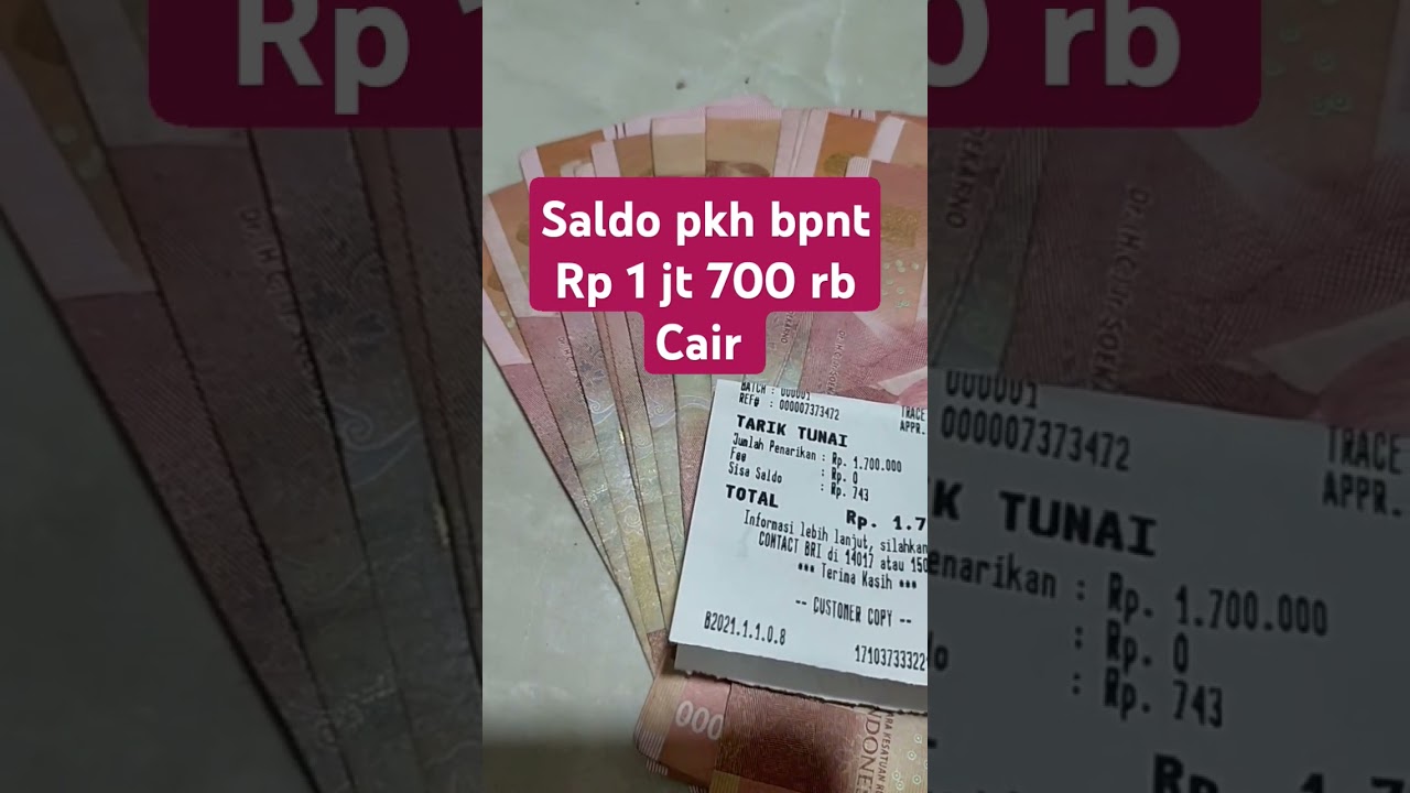 Saldo pkh bpnt cair Rp 1.700 rb #pkhbpnt #bansos #pkh #bpnt #infobansosbpntpkh #kemensos #bantuan