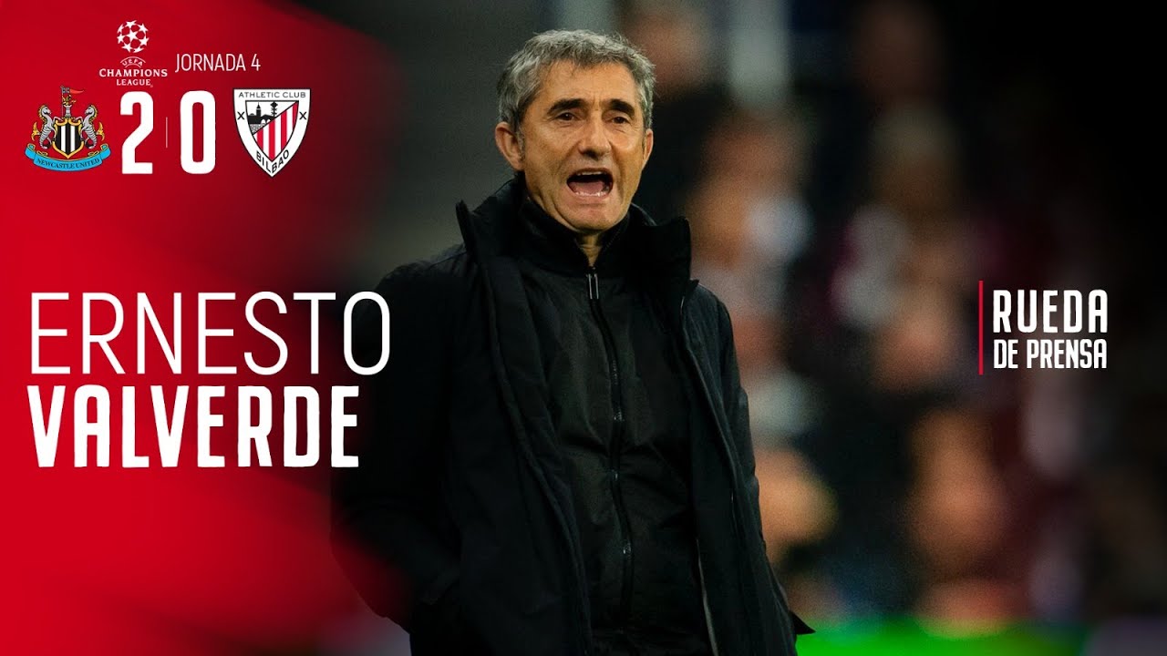 Ernesto Valverde tras la derrota del Athletic Club ante Newcastle en la J4 de la Champions League