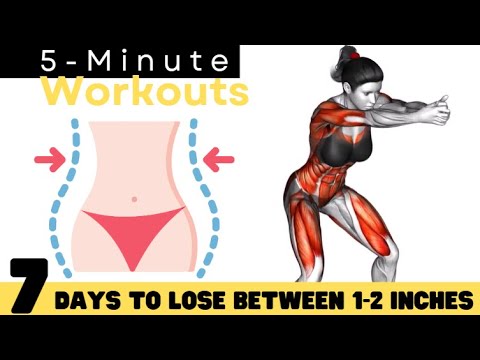 5 Minute STANDING Workout ✔ LOSE 2 INCHES IN 1 WEEK