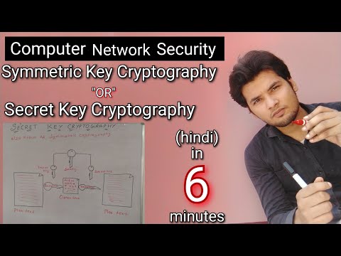 Symmetric Key Cryptography explained in Hindi || Secret key cryptography ,Computer Network Security