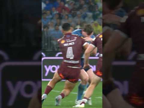 Val Holmes with huge contact #SOO #Origin #NRL #Game2
