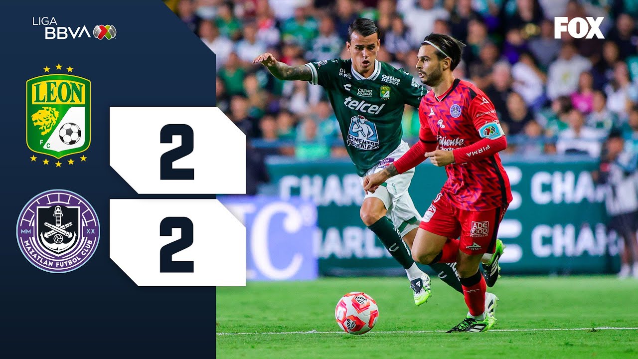 León y Mazatlán Empatan 2-2 en un Partido Emocionante | Liga MX Apertura 2025 Jornada 10
