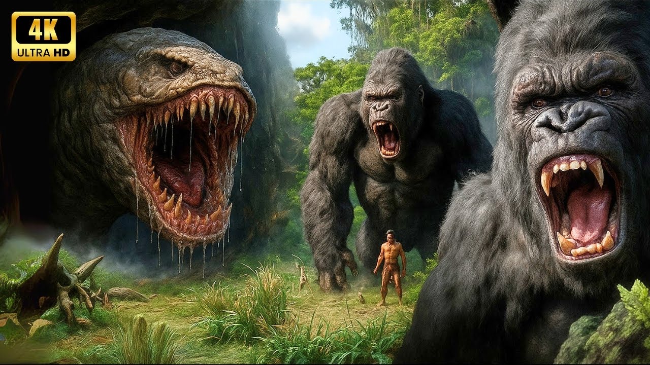 King Kong vs Giant Monsters | Epic 4K Ultra HD Battle for Humanity 🦍