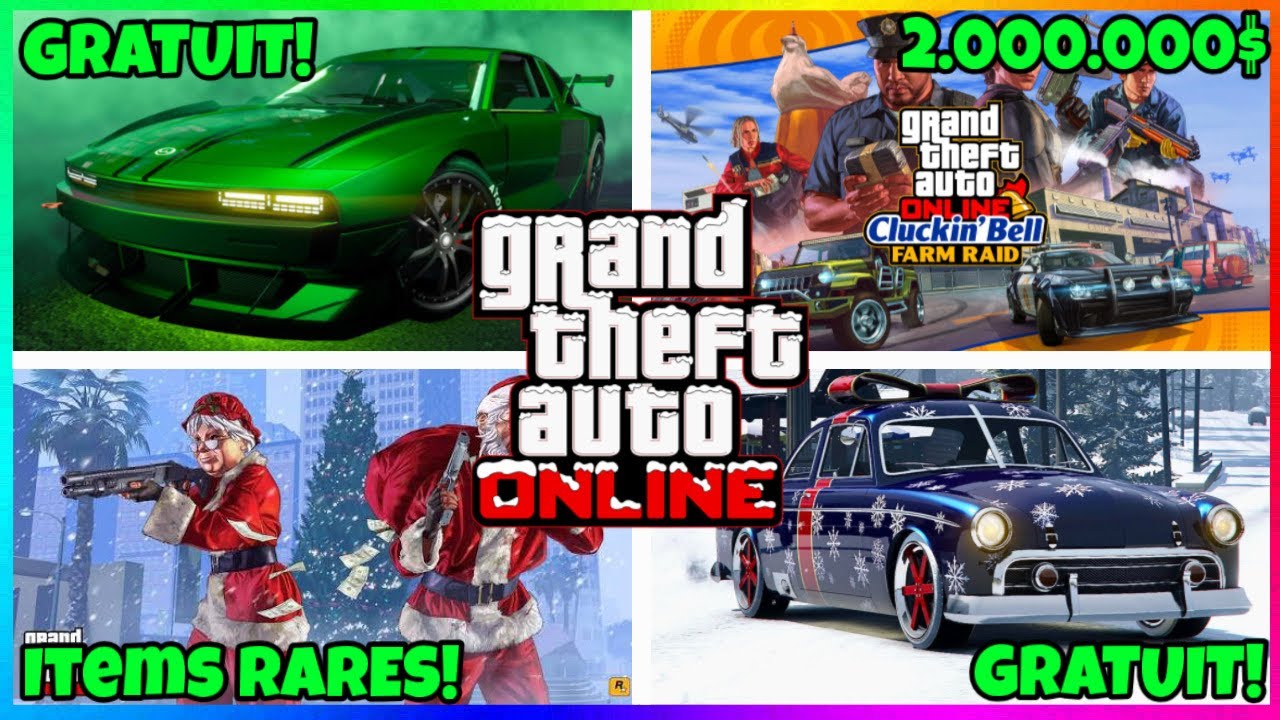 PROMO ET BONUS GTA ONLINE DE LA SEMAINE DU 18/12 & 4 VEHICULES GRATUIT SUR GTA5 ONLINE NOEL DLC