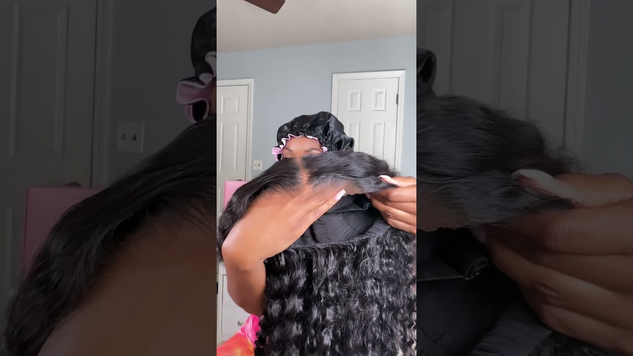 Easy Glueless Water Wave Wig Install for Beginners 🌊