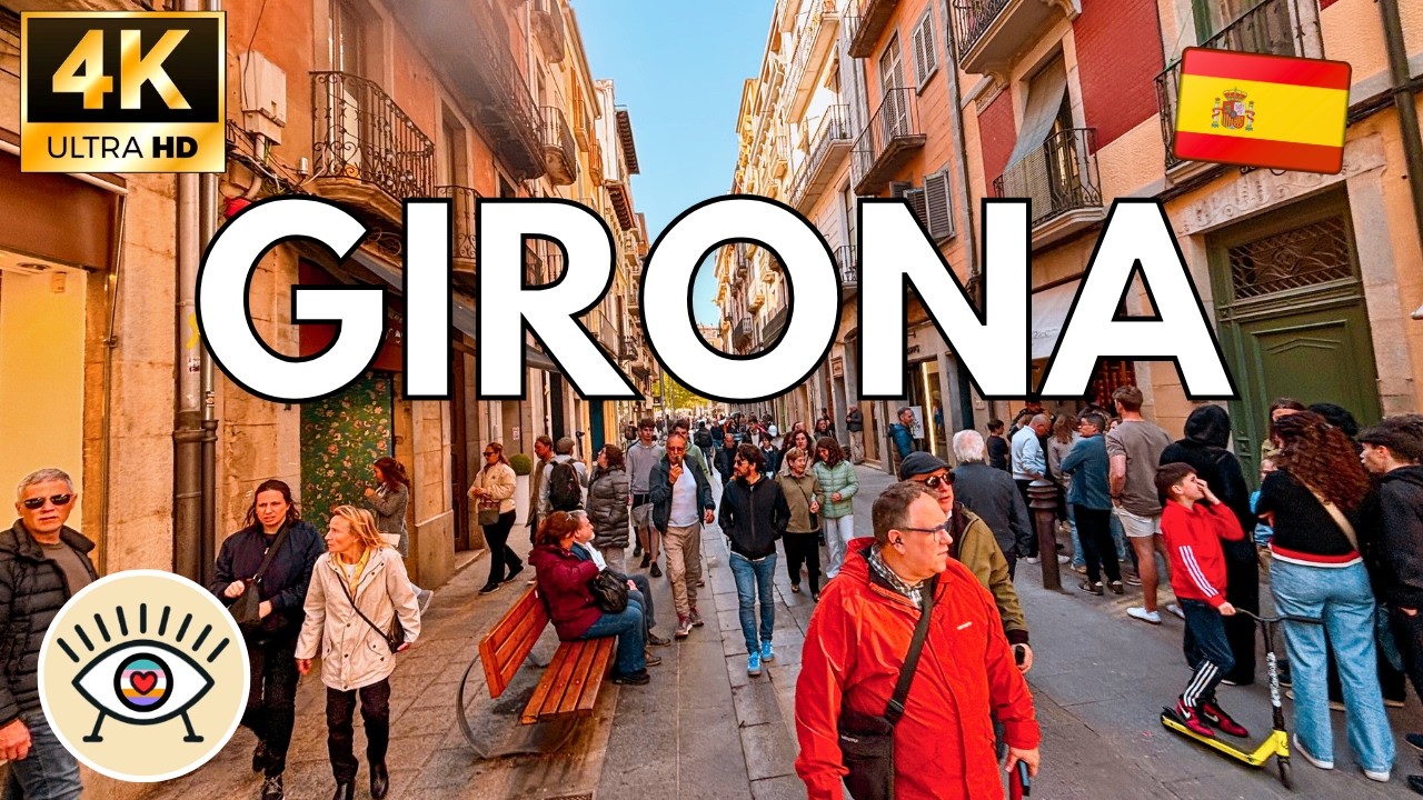 Recorrido a Pie por Girona en 4K | 2000 Años de Historia en Cataluña
