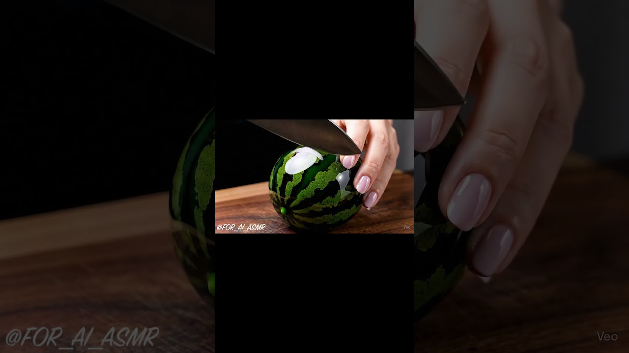 AI Glass Fruit Cutting ASMR for Relaxation 🍉