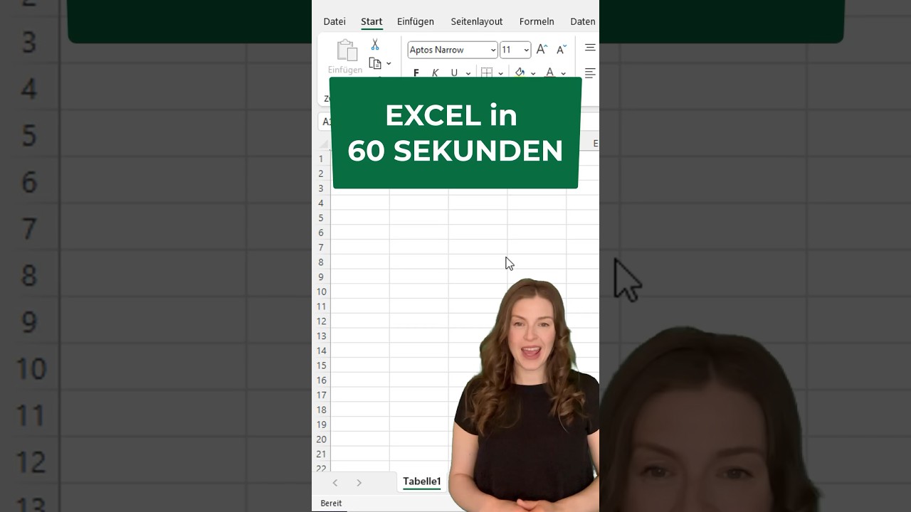 Excel in 60 Sekunden: Schnelle Einführung