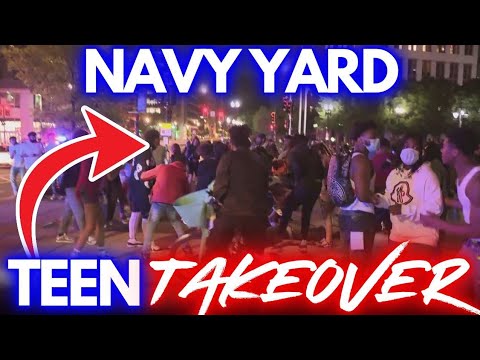 NAVY YARD TEEN TAKEOVER!! National Guard ARRESTS!! Washington DC.