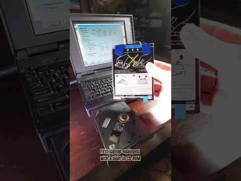 First laptop equipped with a built-in CD-ROM, IBM ThinkPad 755CD #short #retrocomputer