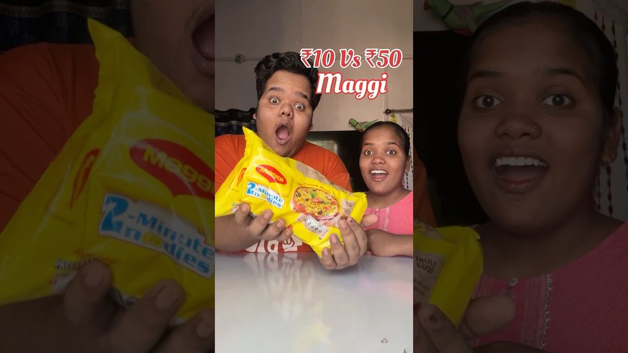 ₹10 vs ₹50 Maggi Cooking Challenge 🍜