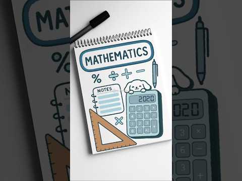 Aesthetic Math Notebook Cover Design | School Project Idea #shorts #frontpage #maths #mathematics