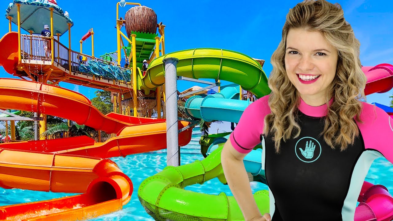 Fun Waterpark Color Adventure for Kids! 🌈 Slides, Playgrounds & More