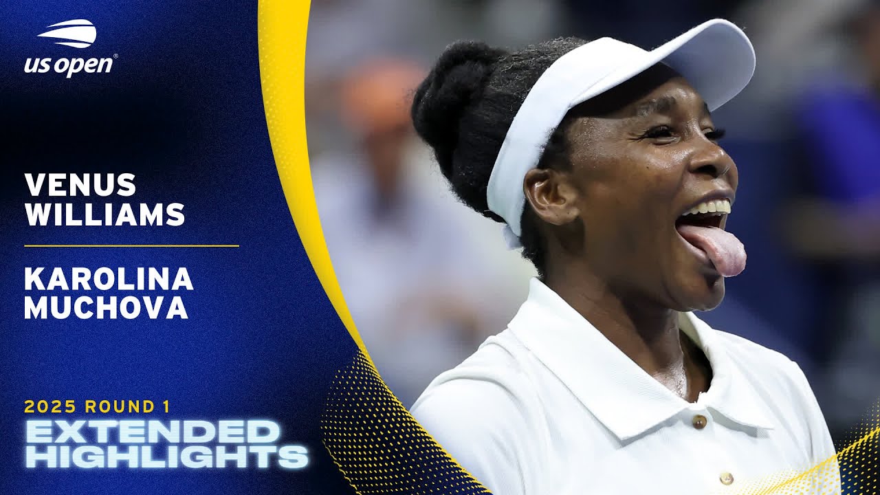 Venus Williams vs. Karolina Muchova | 2025 US Open Round 1 Extended Highlights 🎾