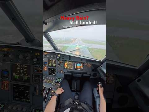 Heavy Rain? Still Landed #airbus #landing #pilot