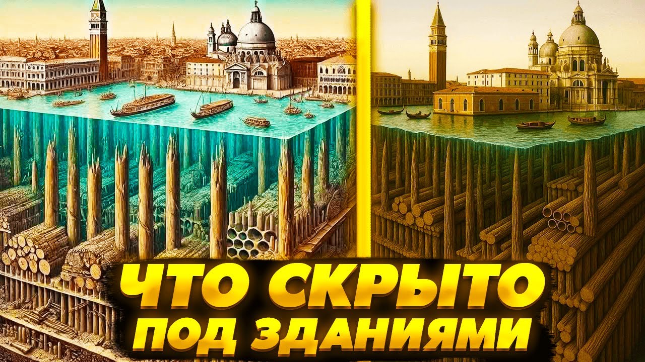 Что скрыто под зданиями? Архивные фото раскрывают тайны 🏛️