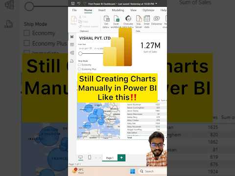 Don't Create Charts Manually in Power BIâŒïžInstead Use AI Featuređ #powerbi #chart #shorts #excel