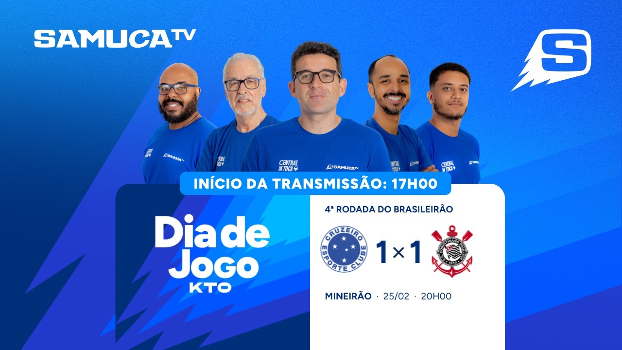 CRUZEIRO X CORINTHIANS AO VIVO NA SAMUCA TV | 4ª RODADA DO CAMPEONATO BRASILEIRO