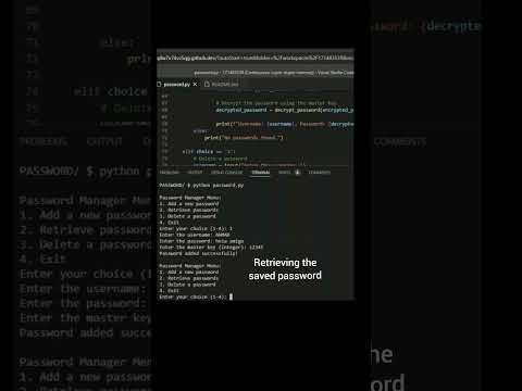 Project's title: Password Keeper with Caesar Cipher Encryption