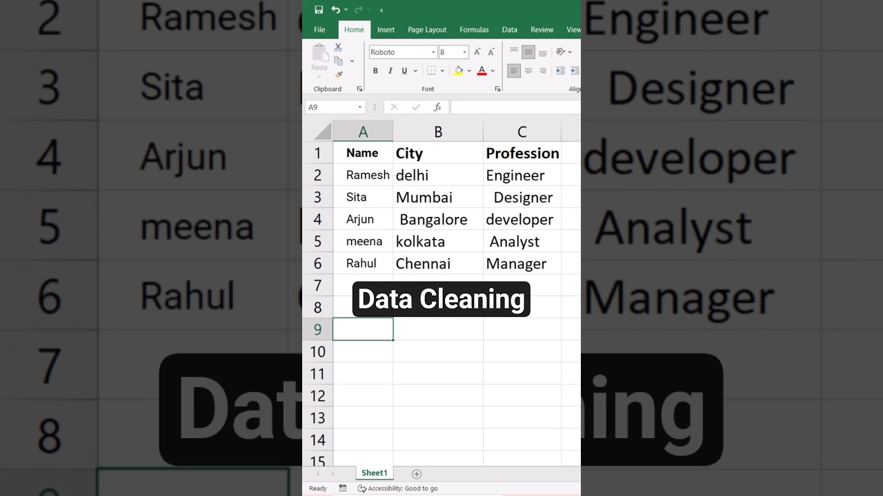 Excel Data Cleaning Tips for Beginners 🧹 | Simplify Your Spreadsheets
