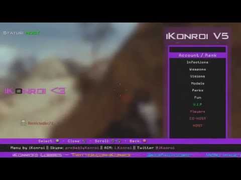 MW2 iKonroi V5 Client Mod Menu | Host: eTGBacon