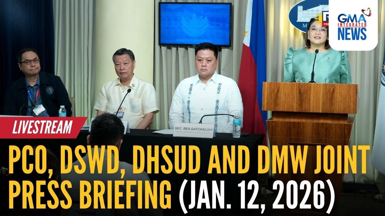 LIVE: PCO, DSWD, DHSUD & DMW Joint Briefing (Jan 12, 2026)