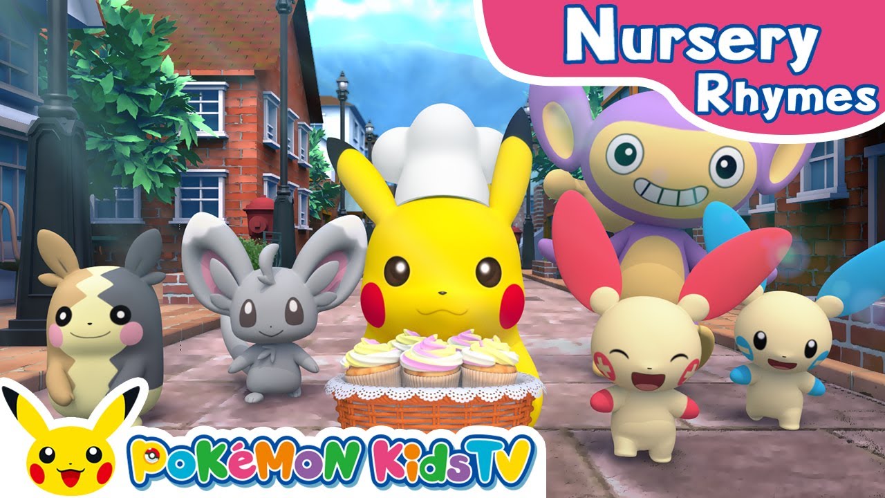 The Muffin Man | Kids Nursery Rhyme & Pokémon Adventure 🍪
