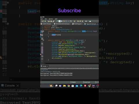 Vigenere Cipher Encryption & Decryption using Java | Cryptography| information Security |Simple code