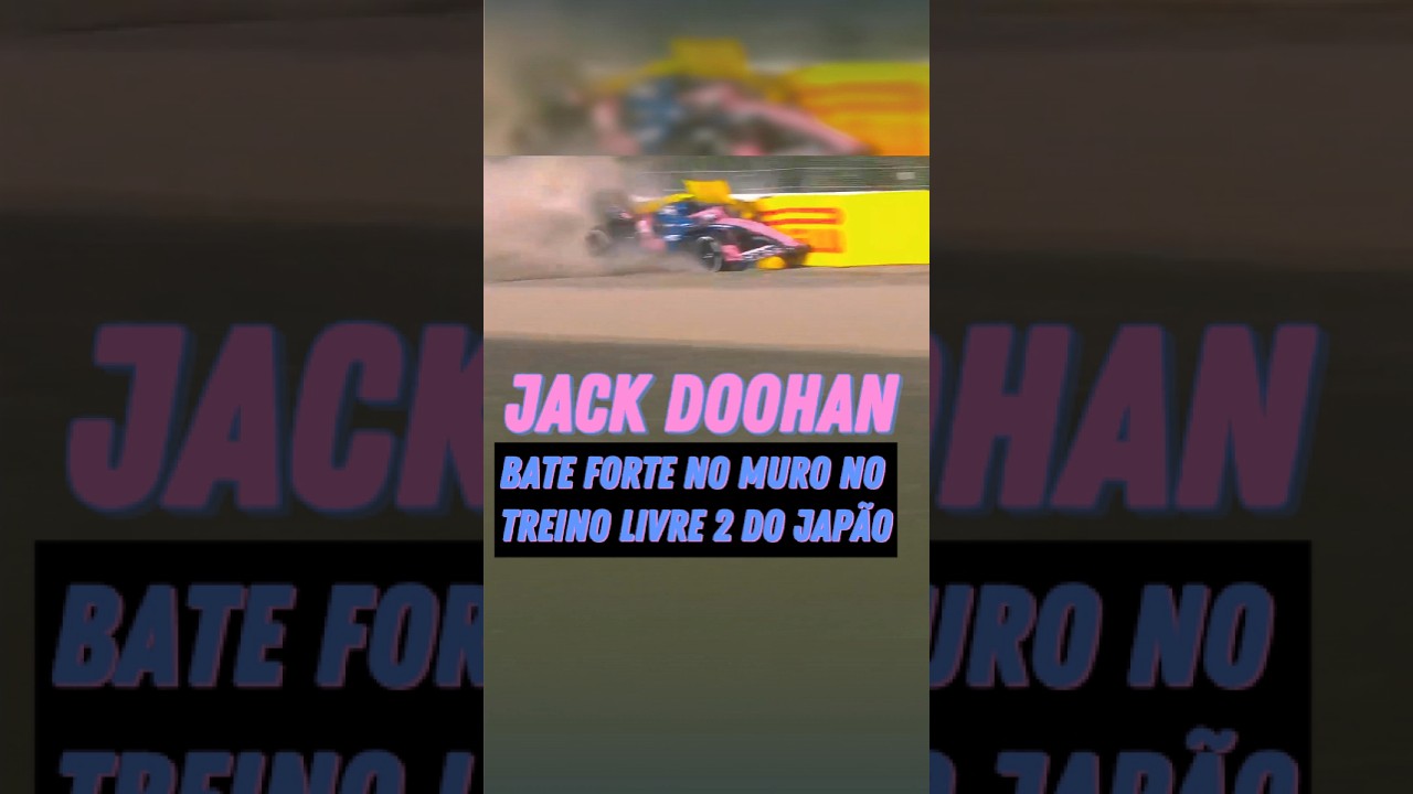 F1 2025: Jack Doohan bate forte no muro no Treino Livre 2 no Japão