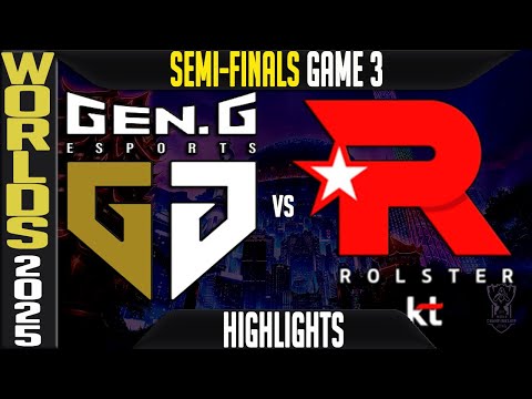GEN vs KT Highlights Game 3 | Worlds 2025 Semi finals | GenG vs KT Rolster G3