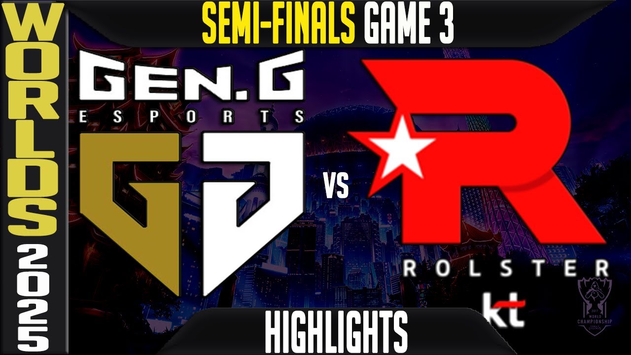 GEN vs KT Rolster Game 3 Highlights | LoL Worlds 2025 Semi Finals 🔥